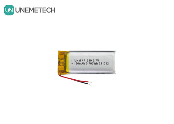 Batería LiPo con certificación CE 471630 3.7V 190mAh Batería de Li-polímero para electrónica portátil