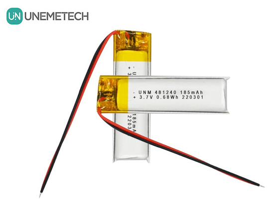3.7V 185mAh 481240 Batería de iones de litio y polímero de litio para DVR de automóviles