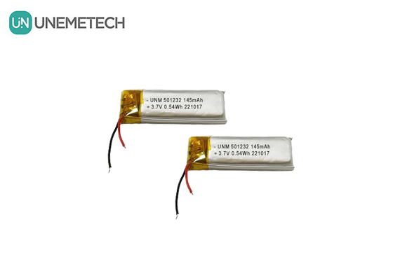 3.7V 145mAh 501232 Batería de polímero de litio de diseño compacto para máquina de burbujas