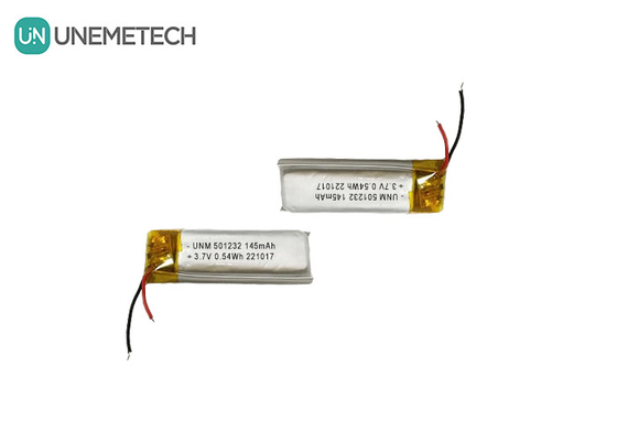 3.7V 145mAh 501232 Batería de polímero de litio de diseño compacto para máquina de burbujas