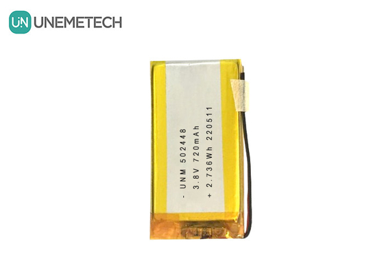 3.8V 720mAh LiPo Batería de alto voltaje LiHV 502448 para auriculares Bluetooth