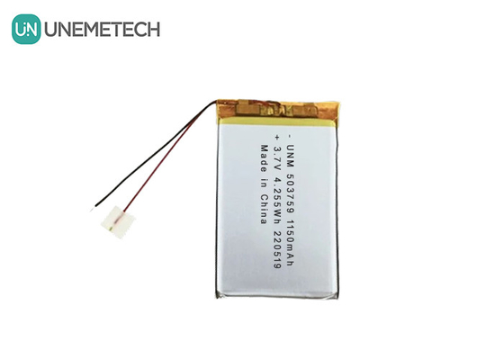 3.7V 1150mAh 503759 Batería recargable Lipo Polymer personalizada para grabadora