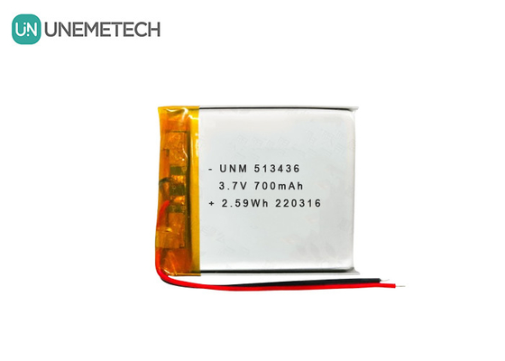 3.7V 700mAh 513436 Batería recargable de iones de litio para rastreadores GPS