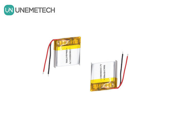 3.7V 200mAh de carga rápida de pilas de polímero de iones de litio 802018 para depilador