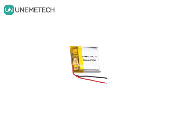 3.7V 200mAh de carga rápida de pilas de polímero de iones de litio 802018 para depilador