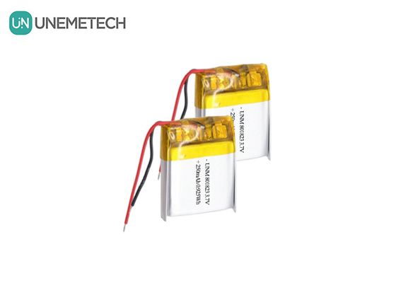 3.7V 250mAh 801823 Batería Lipo de alta densidad de energía para calculadoras de bolsillo