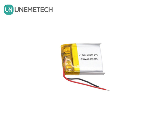 3.7V 250mAh 801823 Batería Lipo de alta densidad de energía para calculadoras de bolsillo
