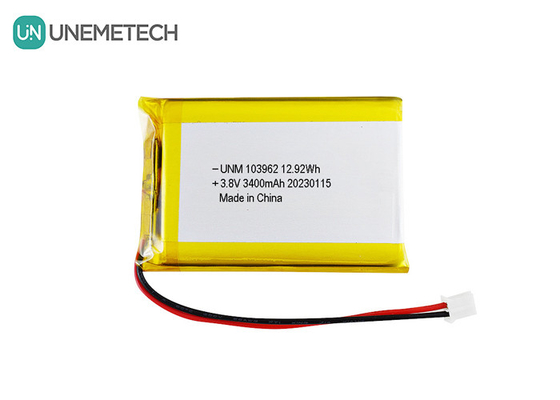 Batería Lipo de alto voltaje 103962 3.8V 3400mAh Baterías LiHV para cámara digital