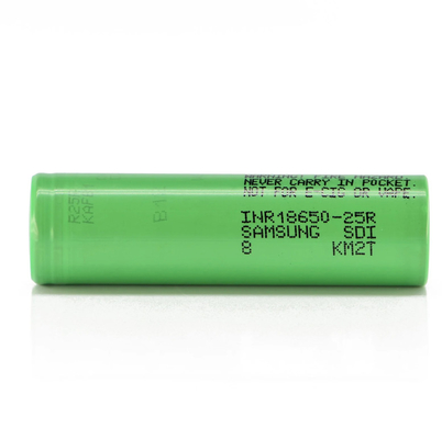 Samsung 25R 18650 2500mAh 20A Batería 3.6V Célula de iones de litio cilíndrica INR18650-25R