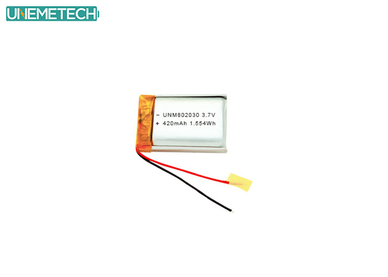 3.7V 420mAh 802030 Batería de litio de polímero recargable para dispositivos electrónicos