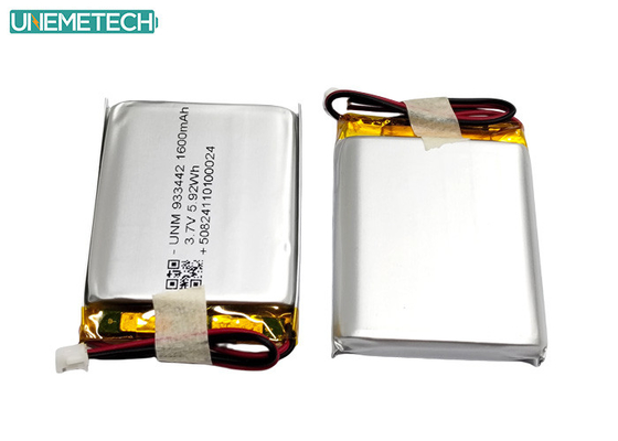 Batería de Li-Polymer personalizada 3.7V 1600mAh 933442 Batería de Litio Polímero para productos médicos