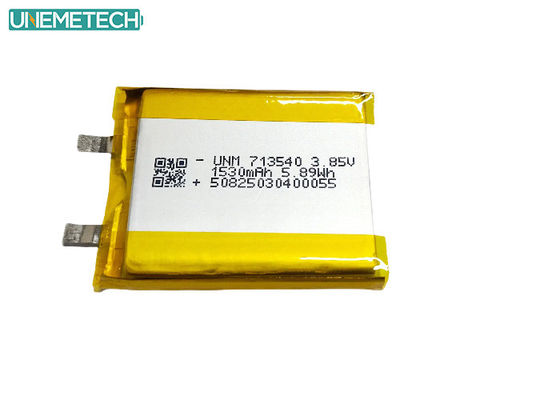 Calidad 3.85V Batería de polímero de litio de alto voltaje 1530mAh 713540 Para dispositivos médicos Fábrica