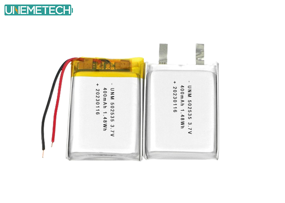 Calidad Batería Li Polymer Pack 502535 400mAh 3.7V para aparatos electrónicos Fábrica