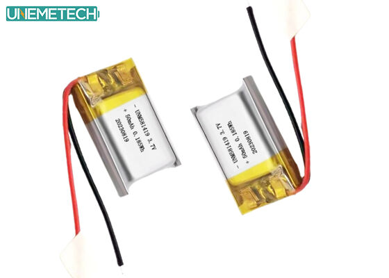 Calidad Ultra Pequeño 3.7v 50mah Lipo Batería 15C Batería de iones de litio de alta tasa de descarga 581419 Fábrica